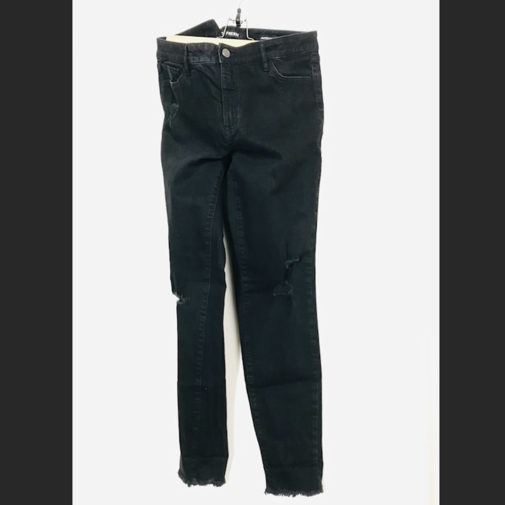 Joe Fresh black denim distressed legging jeans size 30